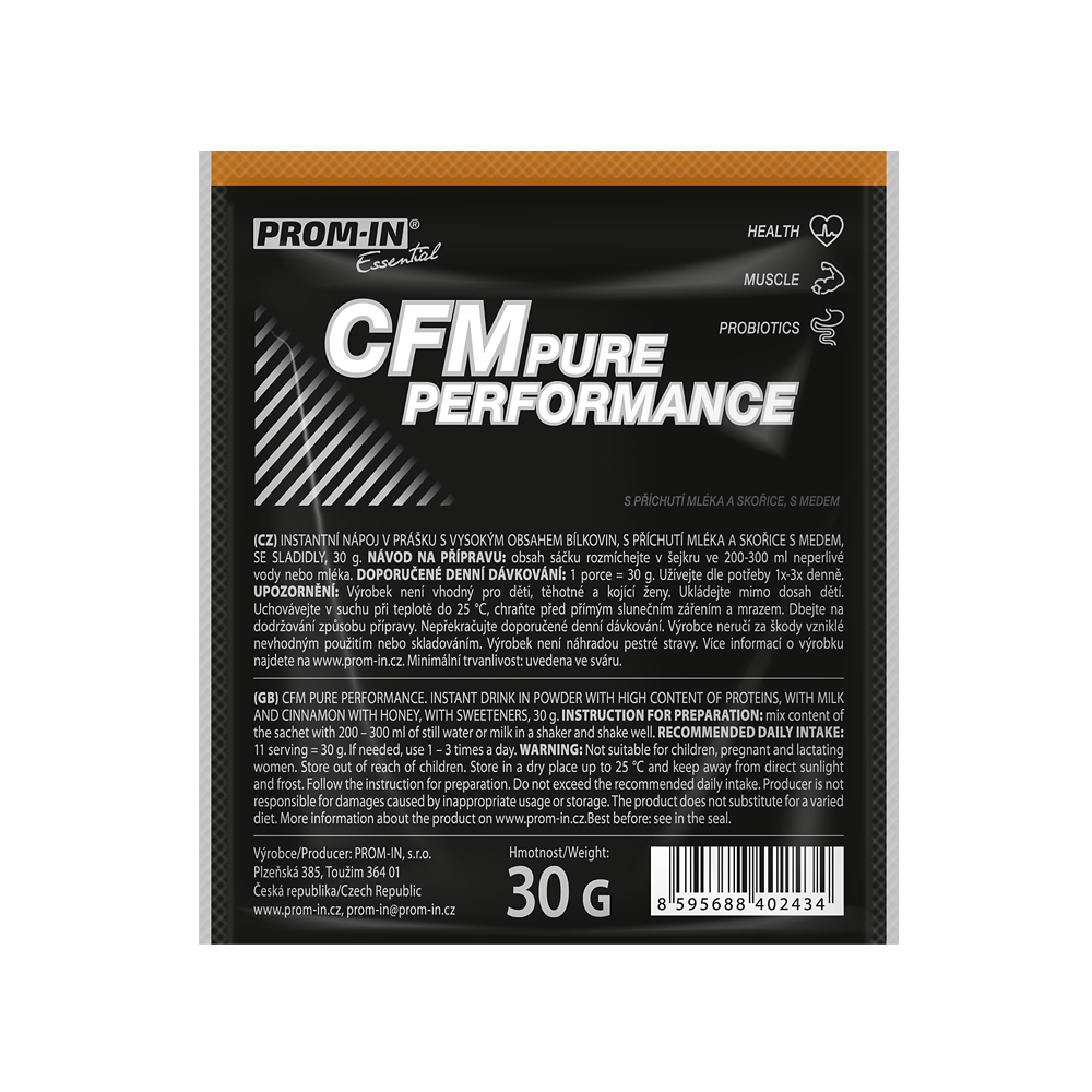 CFM Pure Performance mlieko s medom a škoricou 30g